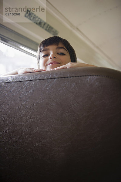 Europäer  Junge - Person  fahren  Omnibus  Schule