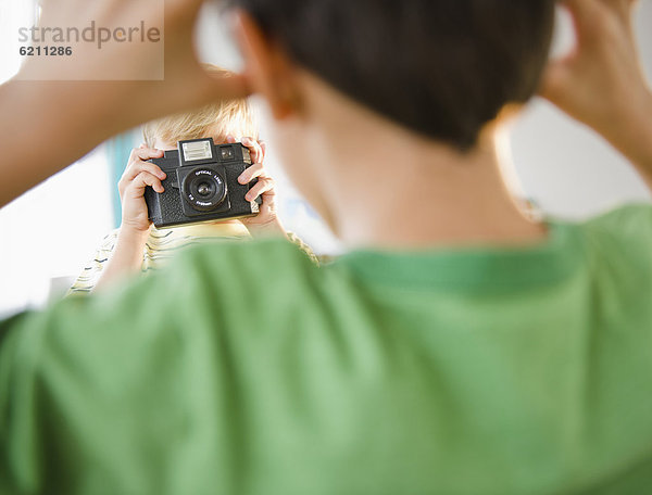 Fotografie  nehmen  Junge - Person  Freund