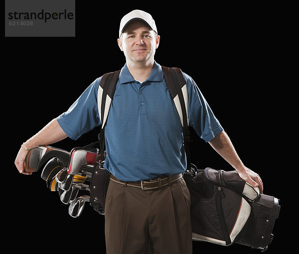 Europäer  tragen  Tasche  Golfspieler  Golfsport  Golf