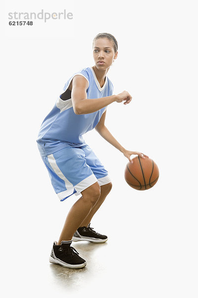 Frau  mischen  Basketball  Mixed  spielen