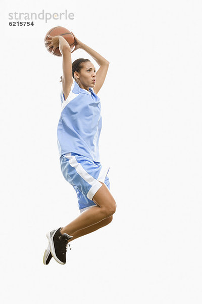 Frau  mischen  Basketball  Mixed  spielen