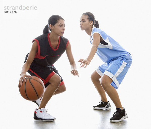 Frau  mischen  Basketball  Mixed  spielen