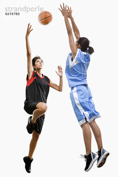 Frau  mischen  Basketball  Mixed  spielen