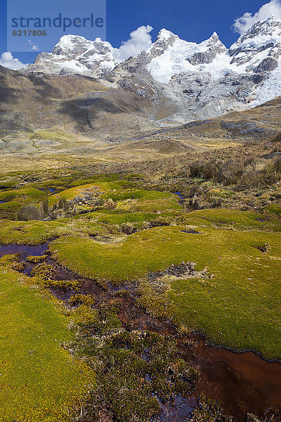 Mooslandschaft  Cordillera Huayhuash  Anden  Peru  Südamerika