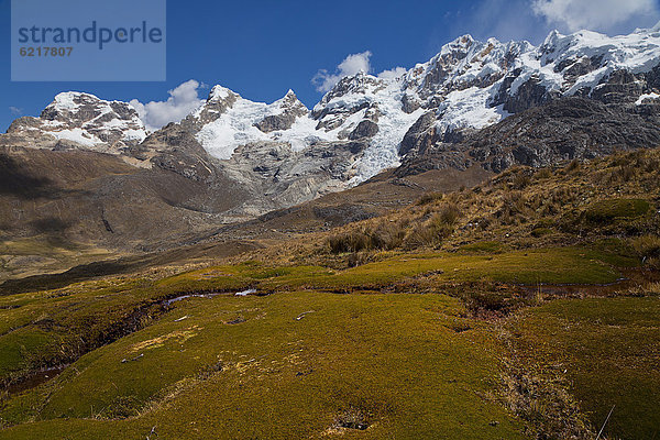 Mooslandschaft  Cordillera Huayhuash  Anden  Peru  Südamerika