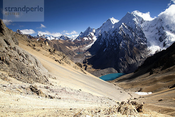 Bergsee Jaraucocha  Cordillera Huayhuash  Anden  Peru  Südamerika