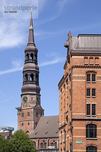 St.-Katharinen-Kirche  Speicherstadt  Hamburg  Deutschland  Europa  ÖffentlicherGrund