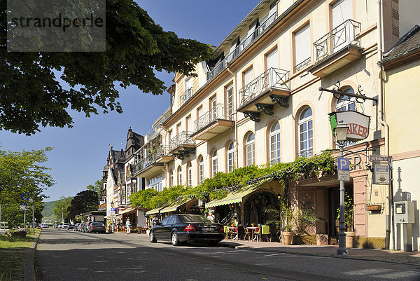Hotel Anker  Assmannshausen  Unesco Weltkulturerbe Oberes Mittelrheintal  Rheinland-Pfalz  Deutschland  Europa