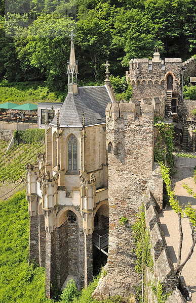 Kapelle der Burg Rheinstein  Trechtingshausen  Unesco Weltkulturerbe Oberes Mittelrheintal  Rheinland-Pfalz  Deutschland  Europa