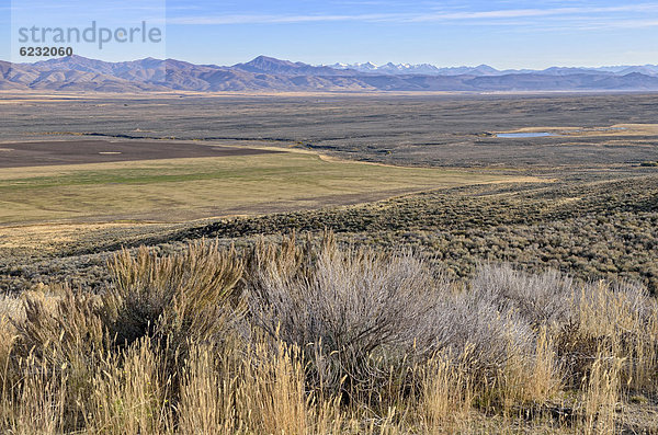 Blick vom Scenic Overlook am Highway 46 in Richtung Lost River Range  Idaho  USA