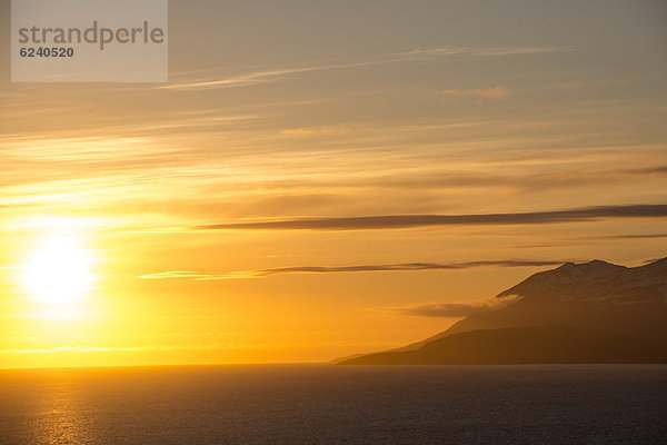 Sonnenuntergang  Halbinsel Skagi  Nor_urland vestra  Nordwest-Island  Island  Europa