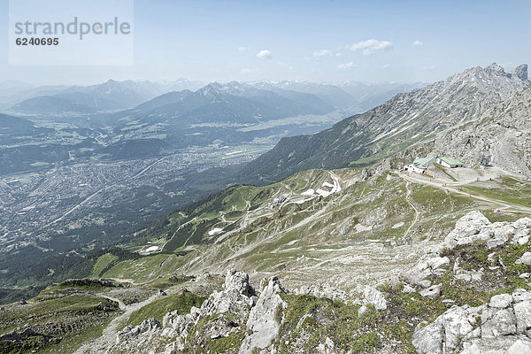 Europa Ansicht Österreich Hafelekarspitze Innsbruck Seegrube Tirol