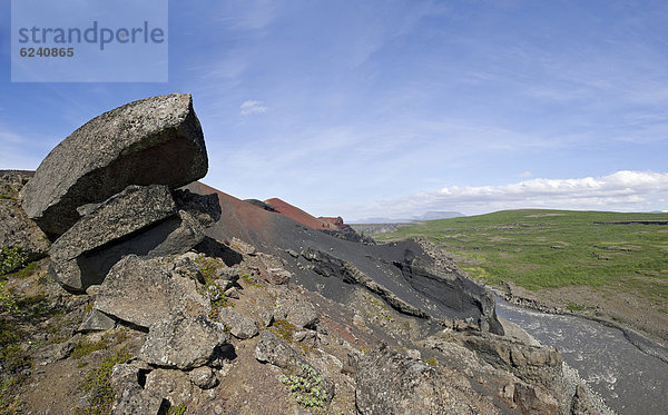 Vulkan Rau_hÛlar  HljÛ_aklettar  Jökuls·rglj_fur-Nationalpark  Island  Europa