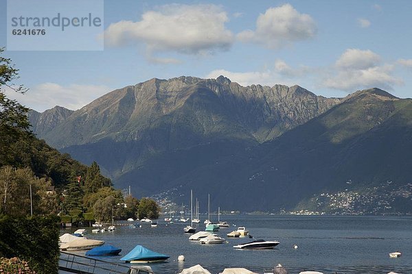 Europa Langensee Lago Maggiore Schweiz Kanton Tessin