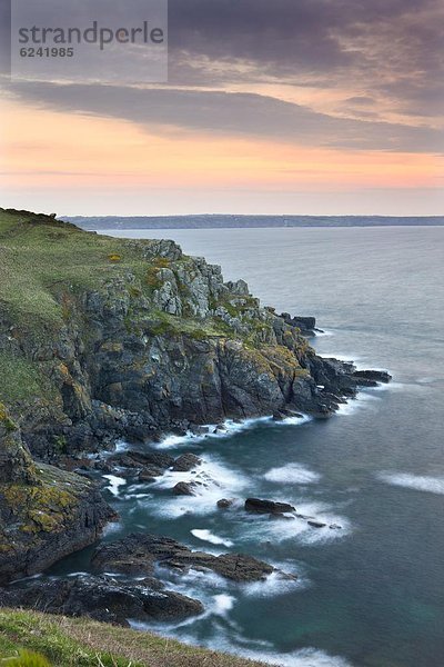 Europa  Wärme  Großbritannien  über  Sonnenaufgang  zeigen  Cornwall  England  Landspitze  Echse  Halbinsel