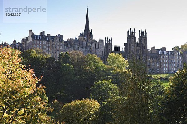 Edinburgh  Hauptstadt  Europa  Großbritannien  Straße  Stadt  Garten  Prinz  Lothian  alt  Schottland
