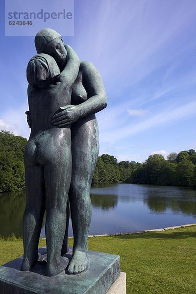 Oslo  Hauptstadt  Europa  Skulptur  Norwegen  Tochter  Bronze  Skandinavien