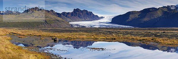 Skaftafellsjokull  eindrucksvolle eiszeitliche Zunge der Vatnajokull Eiskappe im Skaftafell-Nationalpark  Südost-Island (Austurland)  Island  Polarregionen