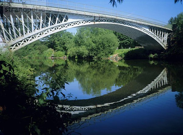 Europa  Großbritannien  über  Brücke  Fluss  bauen  England  Worcestershire