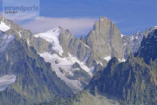 Mont Blanc-Massivs in der Nähe von Chamonix  Haute-Savoie  französische Alpen  Frankreich  Europa