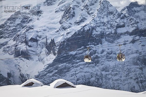 passen  Europa  Berg  heben  frontal  Ski  Gondel  Gondola  Westalpen  Berner Oberland  Grindelwald  Schweiz