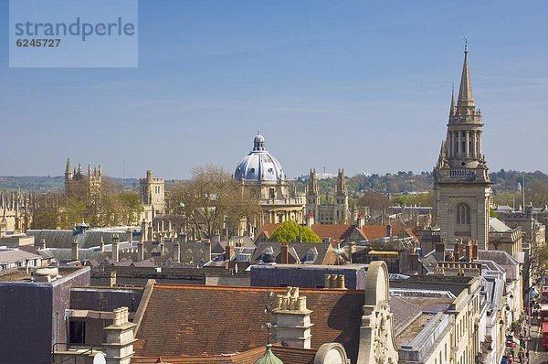 Dach  Kuppel  entfernt  Europa  Großbritannien  Großstadt  Kuppelgewölbe  England  Oxford  Oxfordshire  Universität
