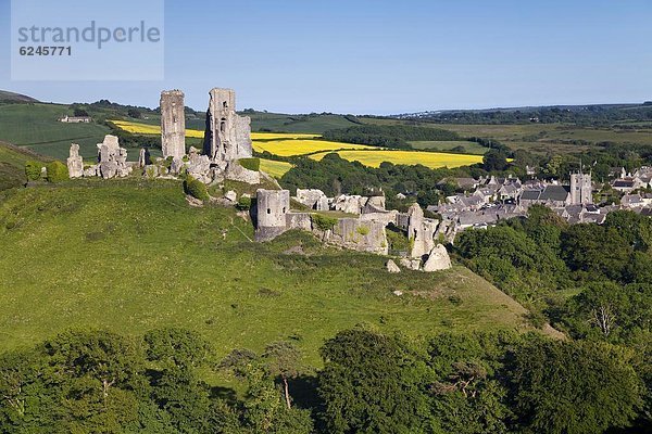 Corfe Castle  Corfe  Dorset  England  Vereinigtes Königreich  Europa