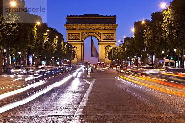 Paris  Hauptstadt  Frankreich  Europa  Nacht  Brücke