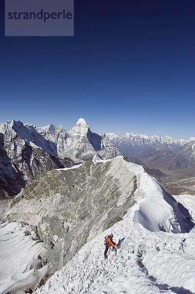 Berggipfel  Gipfel  Spitze  Spitzen  Insel  Klettern  Himalaya  Ama Dablam  Asien  Nepal