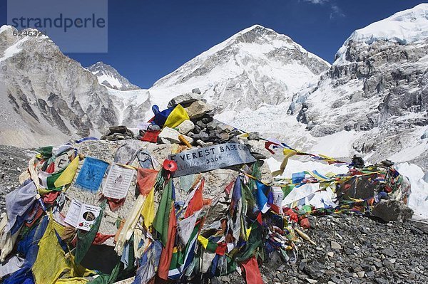 Zeichen  camping  Fahne  Himalaya  Mount Everest  Sagarmatha  Asien  Nepal  Gebet  Signal