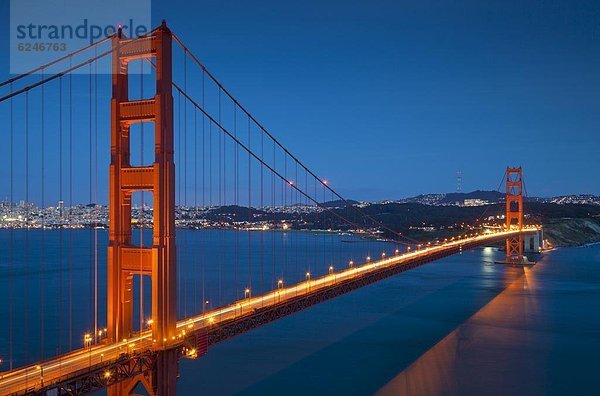 Amerika Nacht folgen Großstadt Brücke Hintergrund Nordamerika Ampel Verbindung Kalifornien Marin County San Francisco