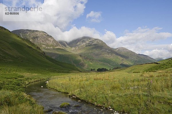 hoch  oben  Europa  Großbritannien  Tal  Cumbria  England