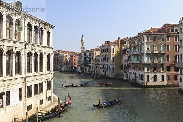 Canal Grande  Venedig  UNESCO World Heritage Site  Veneto  Italien  Europa