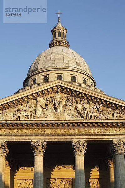 Kuppel  Paris  Hauptstadt  Frankreich  Europa  Säule  Pantheon  Giebel  Kuppelgewölbe