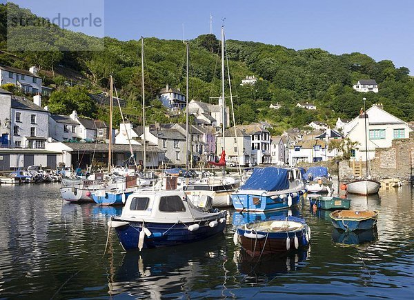 Hafen Großbritannien Boot Dorf angeln Landhaus hübsch