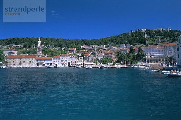 Europa Stadt Meer Adriatisches Meer Adria Kroatien Dalmatien Hvar