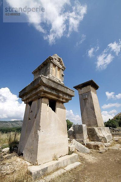 Truthuhn  UNESCO-Welterbe  Anatolien  Eurasien  Sarkophag  Türkei