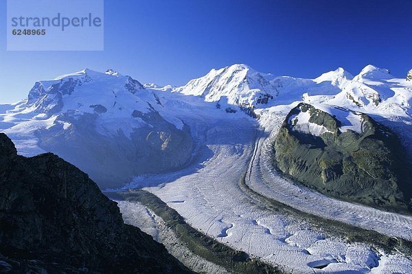 Europa Westalpen Schweiz Zermatt Schweizer Alpen