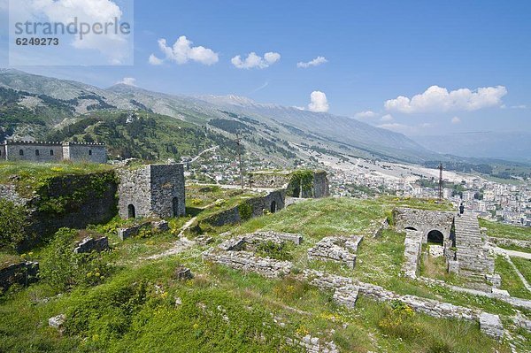 Europa  über  Ansicht  UNESCO-Welterbe  Albanien  Zitadelle