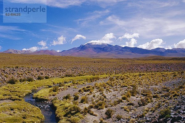 nahe  Landschaft  See  Vulkan  blau  Anden  Südamerika