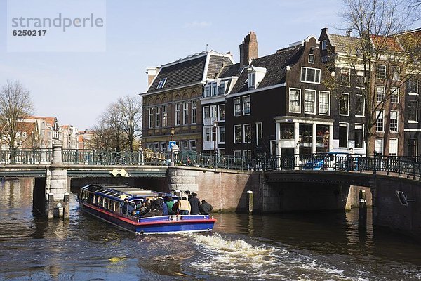 Amsterdam Hauptstadt Europa Tourist Boot Niederlande