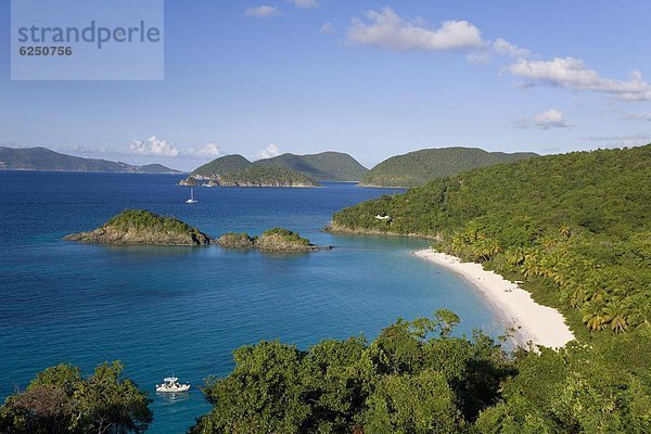 Strand  über  Karibik  Westindische Inseln  Mittelamerika  Ansicht  Erhöhte Ansicht  Aufsicht  heben  Bucht  Virgin Islands