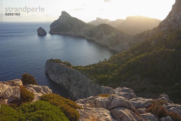 Europa Sonnenaufgang Balearen Balearische Inseln Mallorca Mirador Halbinsel Spanien