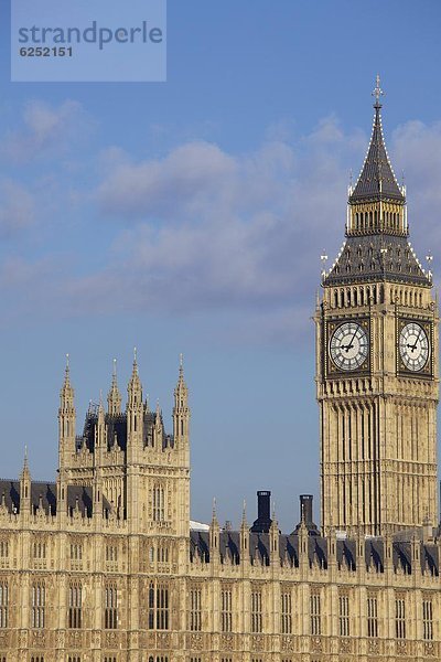 Big Ben und die Houses of Parliament  UNESCO Weltkulturerbe  Westminster  London  England  Großbritannien  Europa