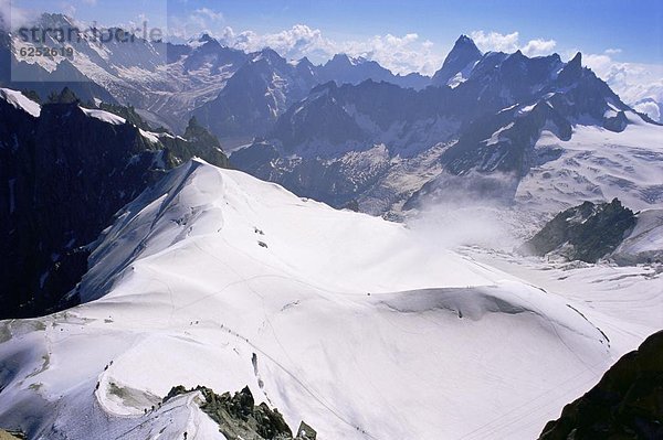 Montblanc  Mont Blanc  Frankreich  Europa  Französische Alpen  Ansicht