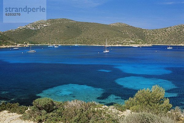 durchsichtig transparent transparente transparentes Wasser Europa Insel blau Balearen Balearische Inseln Spanien
