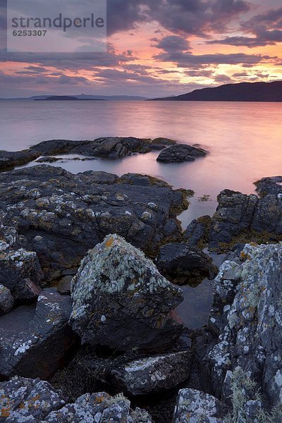 nahe  Europa  sehen  Sonnenuntergang  Großbritannien  Schottland  Skye  Westküste