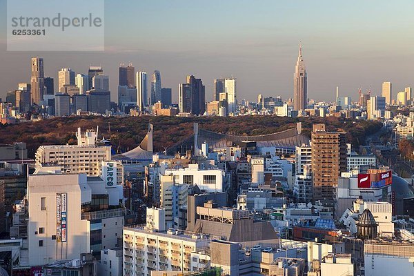 Skyline  Skylines  Tokyo  Hauptstadt  Ansicht  Erhöhte Ansicht  Aufsicht  heben  Shibuya  Asien  Japan  Shinjuku