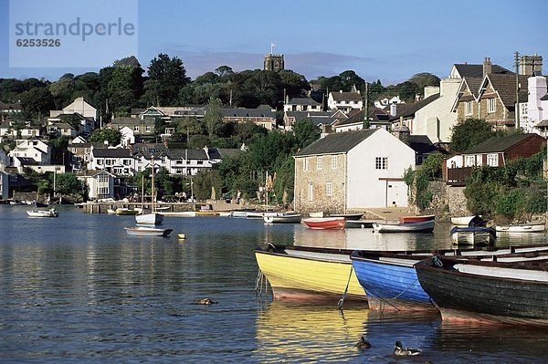 Wasser Europa Großbritannien Dorf Ansicht Devon England