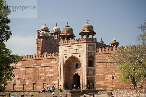Wand  Eingang  Großstadt  UNESCO-Welterbe  Asien  Indien  Moschee  Uttar Pradesh